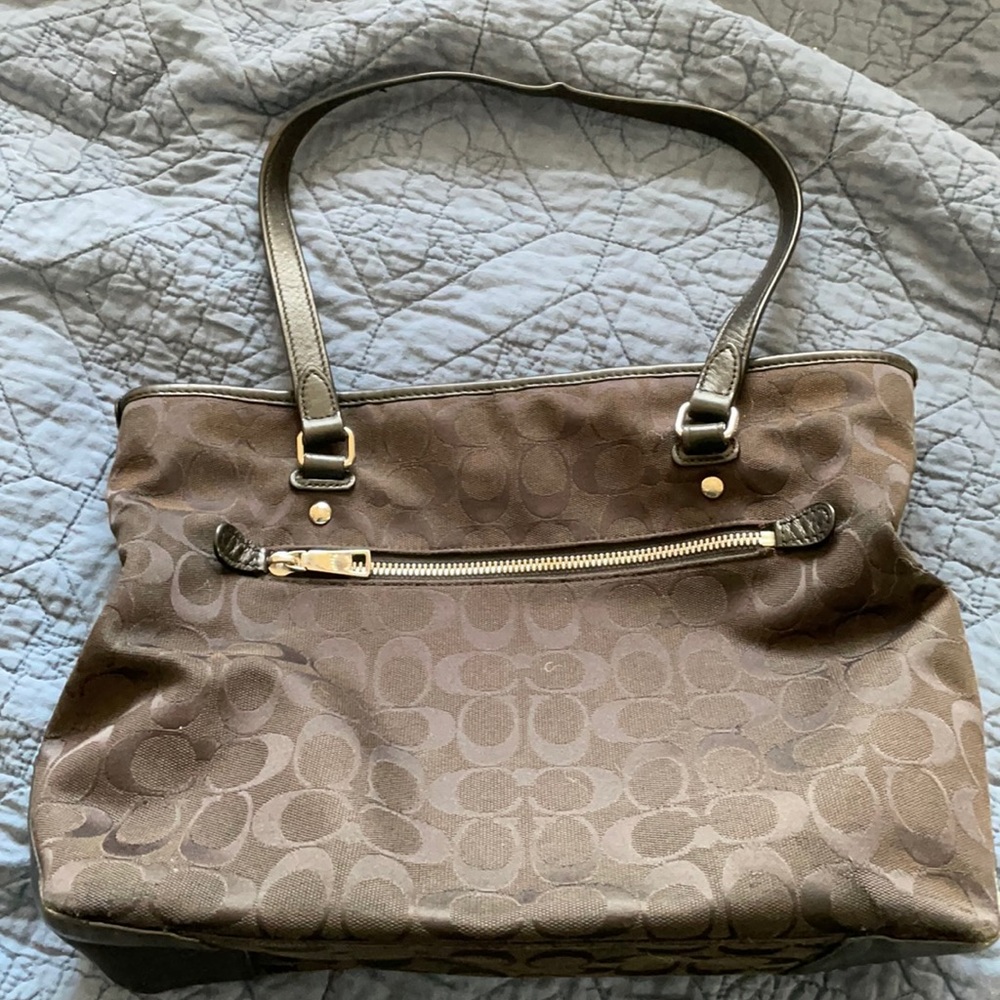 Black/black Coach tote bag